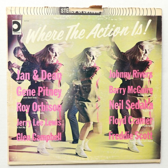 Where The Action Is! 1965 Design Records Vinyl LP Various 12" Vinyl LP SDLP-210 - Picture 1 of 12